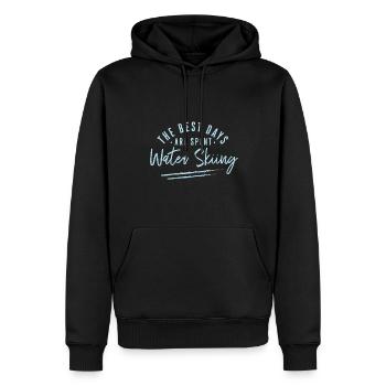 The Best Days Are Spent Water Skiing Sayings - Männer Premium Bio Hoodie - Schwarz - Vorne - Nico (187cm)