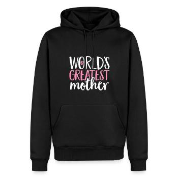 La meilleure mère du monde Fête des mères - Sweat à capuche Premium bio Homme - noir - Devant - Nico (187cm)