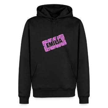 Valentinstag Emilia - Männer Premium Bio Hoodie - Schwarz - Vorne - Nico (187cm)