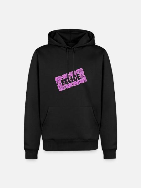 Felice de la Saint-Valentin - Sweat à capuche Premium bio Homme - noir