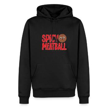 Boulettes de viande Italie Cuisine italienne - Sweat à capuche Premium bio Homme - noir - Devant - Nico (187cm)
