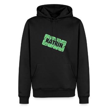 Katrin as a first name - Men’s Premium Organic Hoodie - black - Front - Nico (187cm)