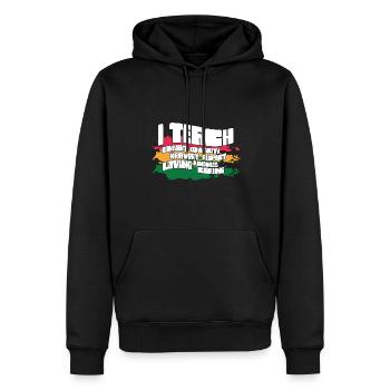 i I Teach Confident Bravery Equality Teacher Futur - Männer Premium Bio Hoodie - Schwarz - Vorne - Nico (187cm)