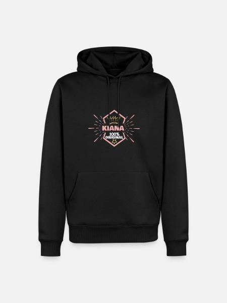 First name Kiana - Men’s Premium Organic Hoodie - black