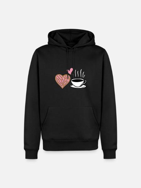 Concha Hispanic Mexican Pan Dulce - Men’s Premium Organic Hoodie - black
