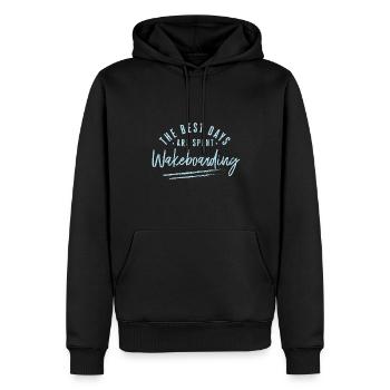 Les meilleurs jours sont passés Paroles de wakeboard - Sweat à capuche Premium bio Homme - noir - Devant - Nico (187cm)