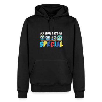 Mouvement d’éducation spécialisée Autism Awareness Gesc - Sweat à capuche Premium bio Homme - noir - Devant - Nico (187cm)