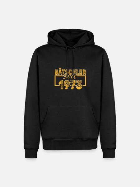 Jahr 1973 - Männer Premium Bio Hoodie - Schwarz