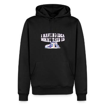 70s 80s 90s I Have No Idea What This Is Mixed - Männer Premium Bio Hoodie - Schwarz - Vorne - Nico (187cm)