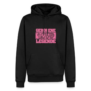 1979 - Männer Premium Bio Hoodie - Schwarz - Vorne - Nico (187cm)