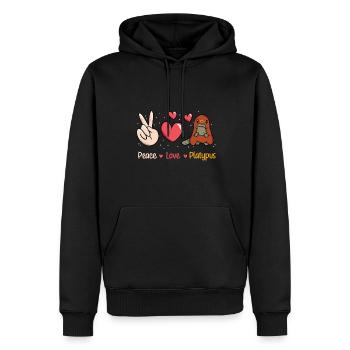 Platypus Schnabeltier - Männer Premium Bio Hoodie - Schwarz - Vorne - Nico (187cm)