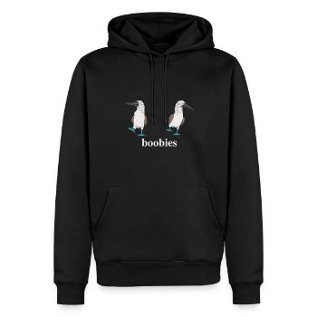 Fou à pieds bleus Oiseau de mer fou à pieds bleus - Sweat à capuche Premium bio Homme - noir - Devant - Nico (187cm)