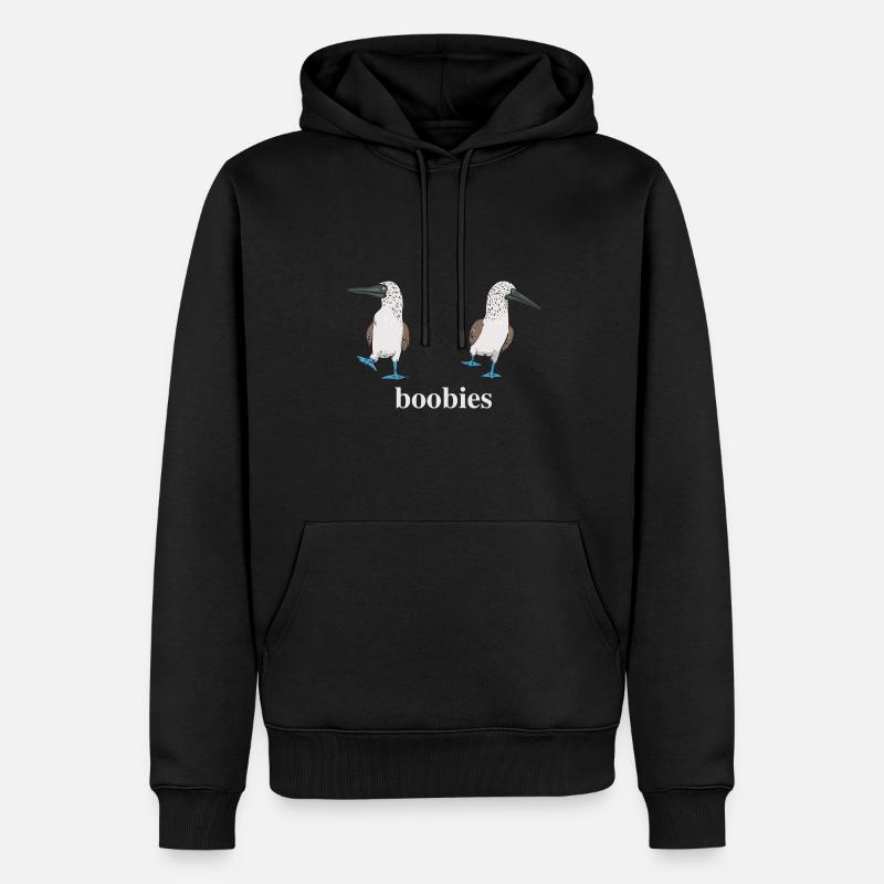 Blaufußtölpel Blue-footed Booby Seevogel - Männer Premium Bio Hoodie - Schwarz
