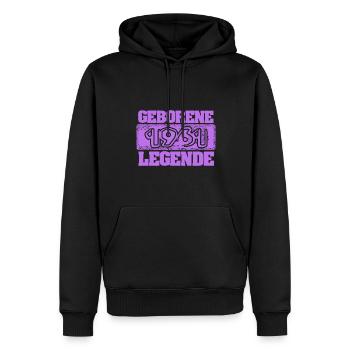 Geburtsjahr 1961 - Männer Premium Bio Hoodie - Schwarz - Vorne - Nico (187cm)