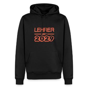 Lehrerin 2029 - Männer Premium Bio Hoodie - Schwarz - Vorne - Nico (187cm)