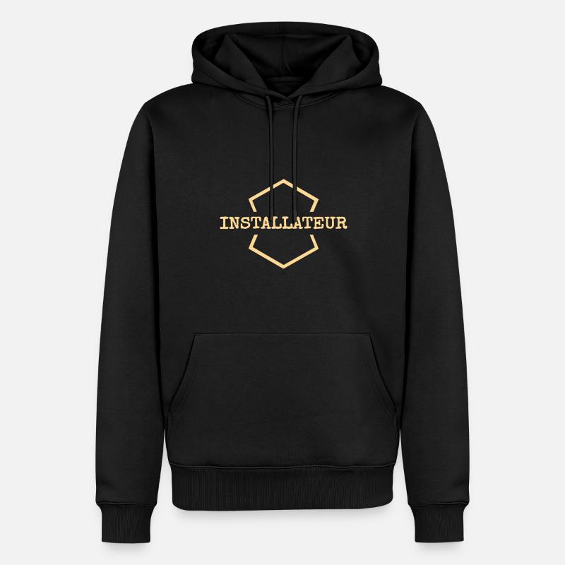 Le plombier comme travail - Sweat à capuche Premium bio Homme - noir