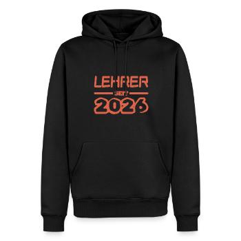 Lehrer 2026 - Männer Premium Bio Hoodie - Schwarz - Vorne - Nico (187cm)