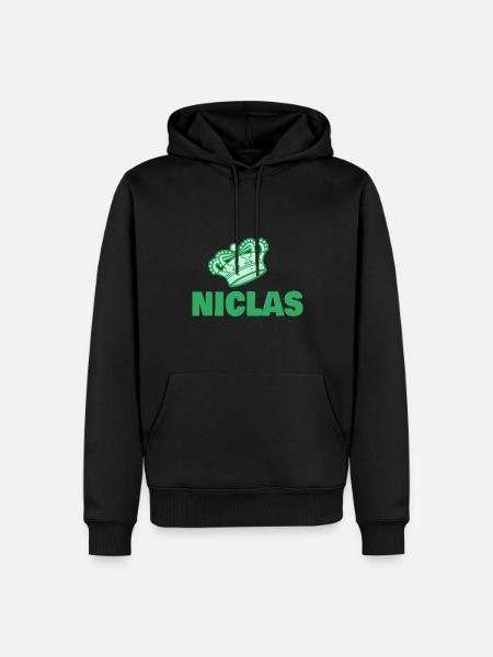 Geschenk für Niclas - Männer Premium Bio Hoodie - Schwarz