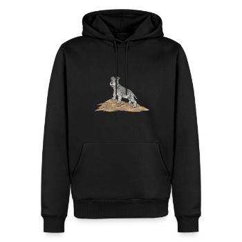 Schnauzer nain Chien Schnauzer - Sweat à capuche Premium bio Homme - noir - Devant - Nico (187cm)