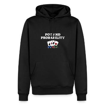 Pot and Probability Poker Card Games Poker Player - Männer Premium Bio Hoodie - Schwarz - Vorne - Nico (187cm)