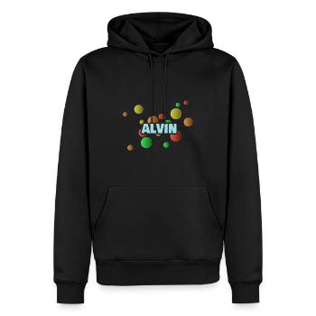 Bällebad Alvin - Männer Premium Bio Hoodie - Schwarz - Vorne - Nico (187cm)