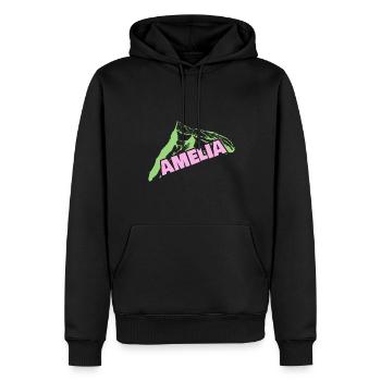 Bouldern Berg Bergsteigen Klettern Vorname Amelia - Männer Premium Bio Hoodie - Schwarz - Vorne - Nico (187cm)