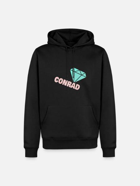 Edel Conrad - Männer Premium Bio Hoodie - Schwarz