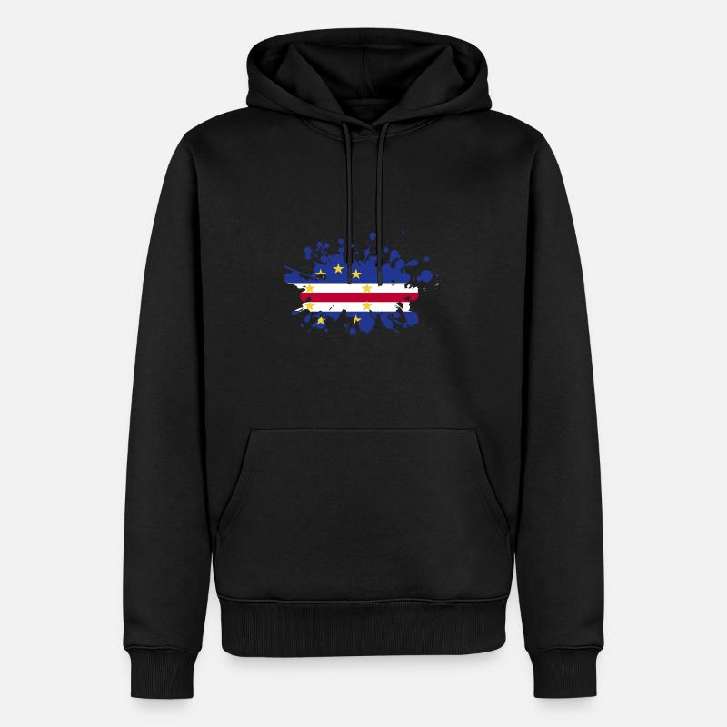 Drapeau du Cap-Vert Drapeau du Cap-Vert - Sweat à capuche Premium bio Homme - noir