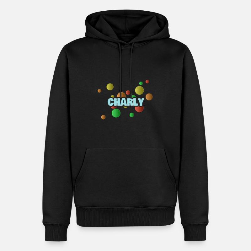 Charly - Sweat à capuche Premium bio Homme - noir