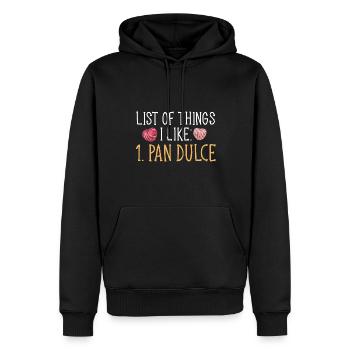 Concha Hispanique Mexicain Pan Dulce - Sweat à capuche Premium bio Homme - noir - Devant - Nico (187cm)