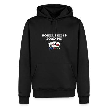 Compétences de poker Chargement Gambler Casino Gambling - Sweat à capuche Premium bio Homme - noir - Devant - Nico (187cm)