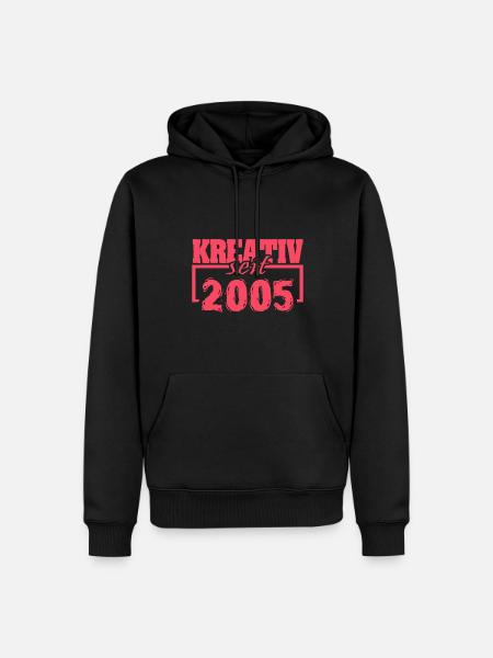 Witzig 2005 - Männer Premium Bio Hoodie - Schwarz
