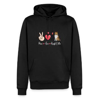 Collie à poil long Collie rugueux Chien - Sweat à capuche Premium bio Homme - noir - Devant - Nico (187cm)