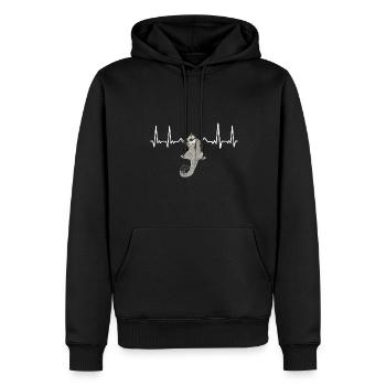 Planeur à tête courte Planeur à sucre - Sweat à capuche Premium bio Homme - noir - Devant - Nico (187cm)