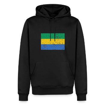 Land Gabun - Männer Premium Bio Hoodie - Schwarz - Vorne - Nico (187cm)