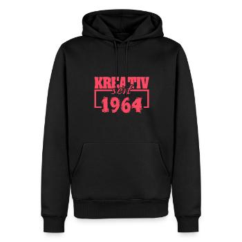 Jahr 1964 - Männer Premium Bio Hoodie - Schwarz - Vorne - Nico (187cm)