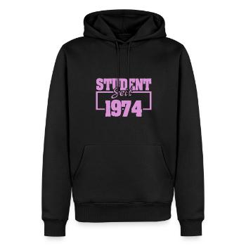 Jahr 1974 - Männer Premium Bio Hoodie - Schwarz - Vorne - Nico (187cm)
