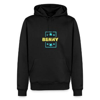 Geschenk für Benny - Männer Premium Bio Hoodie - Schwarz - Vorne - Nico (187cm)