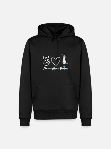 Blaufußtölpel Blue-footed Booby Seevogel - Männer Premium Bio Hoodie - Schwarz