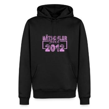 Lustig 2012 - Männer Premium Bio Hoodie - Schwarz - Vorne - Nico (187cm)