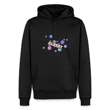 Albert Albert - Männer Premium Bio Hoodie - Schwarz - Vorne - Nico (187cm)