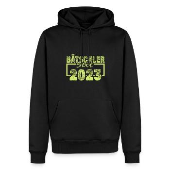 Jungeselle 2023 - Männer Premium Bio Hoodie - Schwarz - Vorne - Nico (187cm)