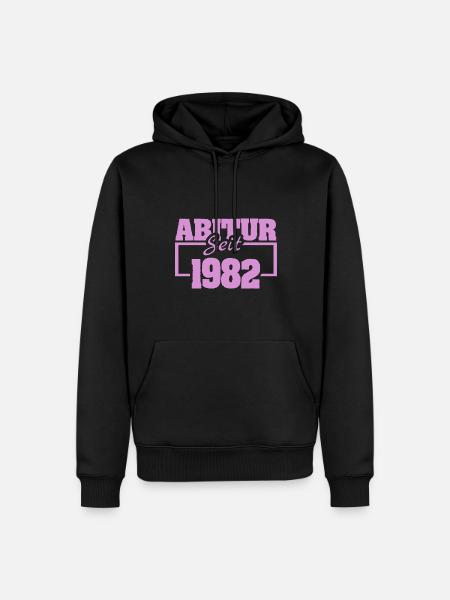 Uni 1982 - Männer Premium Bio Hoodie - Schwarz