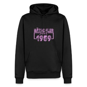 Jungeselle 1959 - Männer Premium Bio Hoodie - Schwarz - Vorne - Nico (187cm)