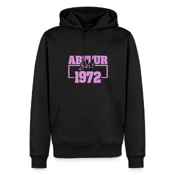 1972 - Männer Premium Bio Hoodie - Schwarz - Vorne - Nico (187cm)