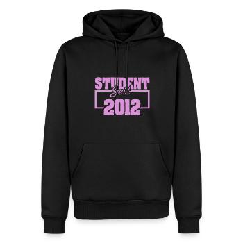 seit 2012 - Männer Premium Bio Hoodie - Schwarz - Vorne - Nico (187cm)