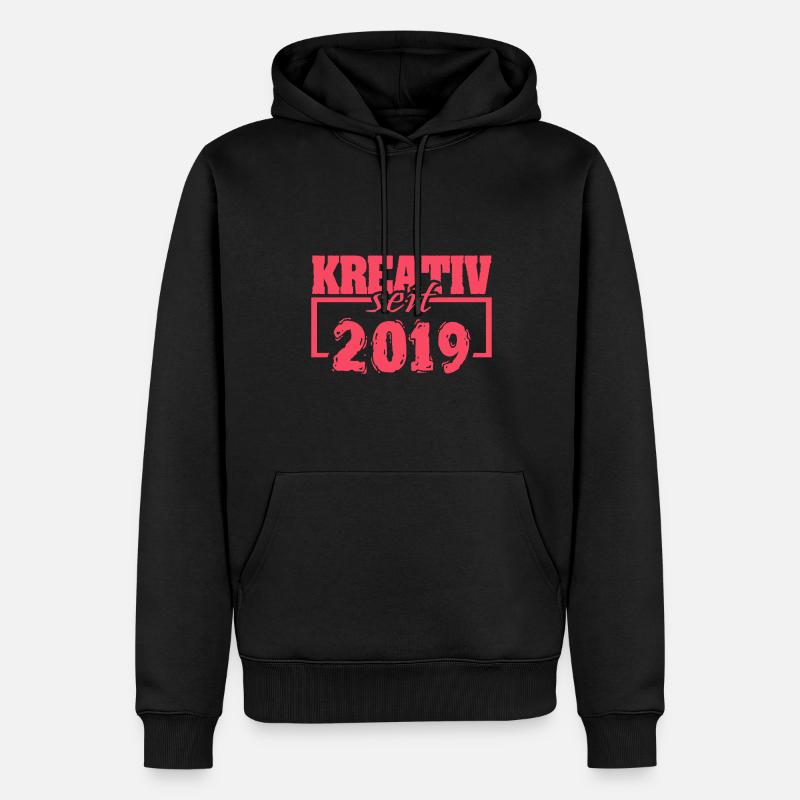 2019 - Männer Premium Bio Hoodie - Schwarz