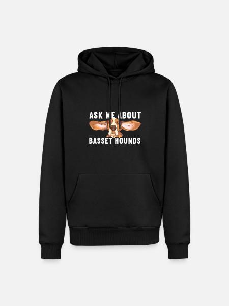 Basset Hound Gift - Men’s Premium Organic Hoodie - black
