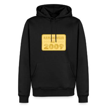 Jahr 2009 - Männer Premium Bio Hoodie - Schwarz - Vorne - Nico (187cm)