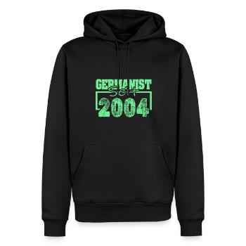 Studi 2004 - Männer Premium Bio Hoodie - Schwarz - Vorne - Nico (187cm)